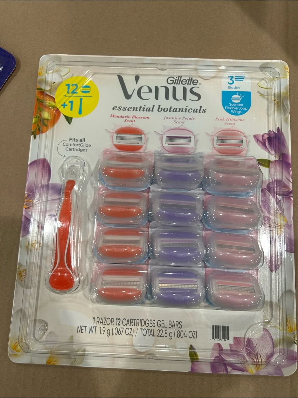 Gillette venus 2 in 1 lather and shave with irresistible sent 1 razor 12 bars